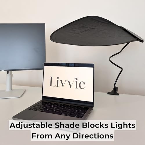 Cubicle Shade ? Adjustable Desk Shade for Cubicle to Block Light & Reduce Glare ? Portable Cubicle Light Shield and Office Shade to Block Overhead Light ? Ideal Laptop Shade for Working Outside