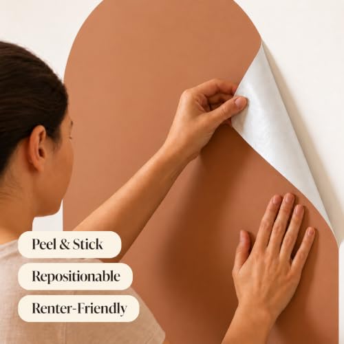Orelle MagicWall Magnetic Chalkboard Wall Decal Mocha 24 x 39 inches - Repositionable & Renter-Friendly Playroom Decor