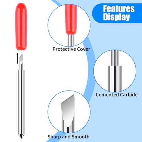 40 PCS Replacement Cutting Blades, Fine Point Blade Compatible with Explore Air 2/Air 3/Maker/Maker 3, 20 PCS Standard Blades, 10 PCS Deep Cutting Blades and 10 PCS Fine Point Blades