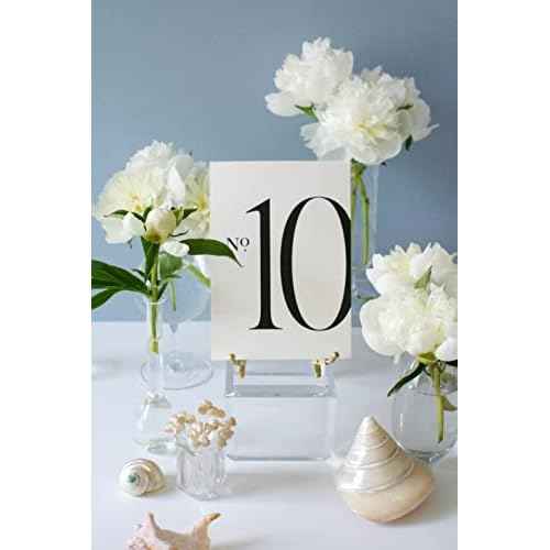 Weekend Paper Co.¢â Modern Table Numbers, Single Sided 4x6 Modern Design, Black Matte Ink, Numbers 1-25 plus 3 BONUS signs for Your Wedding, Reception, Anniversary, Birthday Party or Any Celebration!