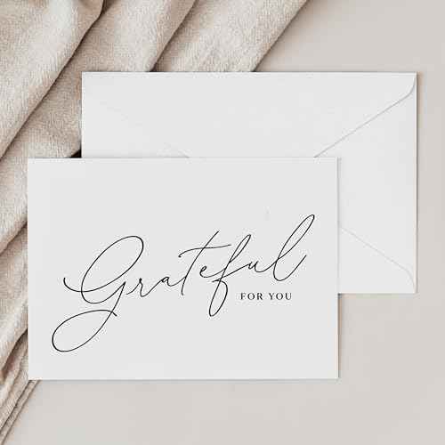 ThreeKin Thank You Cards with Envelopes - 25-Pack Folded 3.5 x 5" Cards for Weddings, Business, Holidays, Graduations & More | All-Occasion Stationery | Heavyweight Matte Cardstock, Blank Inside