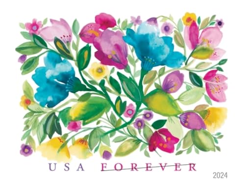 United States Postal Service Celebration Blooms Forever Postage Stamps Sheet of 20
