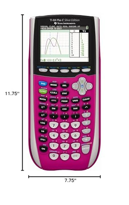Texas Instruments TI-84 Plus C Silver Edition Graphing Calculator, Pink