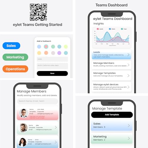 5 Black Digital Business Card Pack - NO SUBS | NFC enabled Digital Business Cards from EYLET.