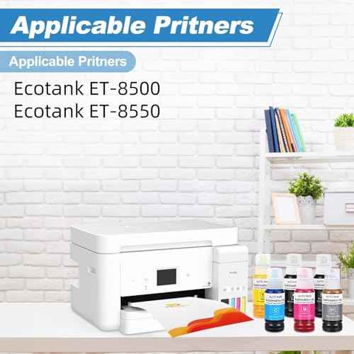 552 Sublimation Ink Refill Bottles use for Eoctank ET-8550, Ecotank ET-8500£¨BK PBK C M Y GY, 600ml£©
