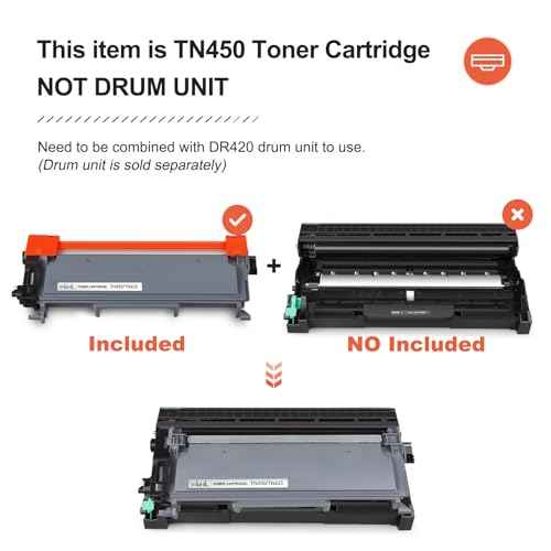 v4ink 3PK Compatible TN450 Toner Cartridge Replacement for Brother TN450 TN420 Toner Cartridge Black High Yield Use for HL-2240d HL-2270dw HL-2280dw MFC-7360n MFC-7860dw IntelliFax 2840 2940 Printer