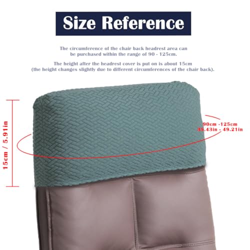 NEUORTBURG Black Headrest Cover for Office Chairs Jacquard, Set of 1