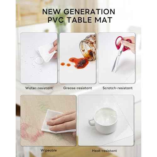 YSAGi Clear Desk mat,Non-Slip PVC Clear Desk Pad for Keyboard & Mouse,Large Mouse Pad,Heat Resistant & Waterproof Desk Protector Mat,Frosted Transparent Desk Writing Mat for Office & Home(55x28inch)