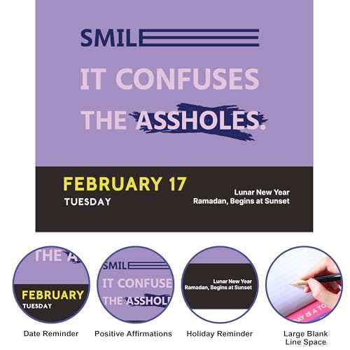 A F*cking 2026 Calendar - Funny 2026 Desk Calendar, A Daily Dose of Zero F*cks, January to December 2026, 4.9''x4.5'', Funny 365 Daily Calendar, White Elephant Gag Gift for Adults