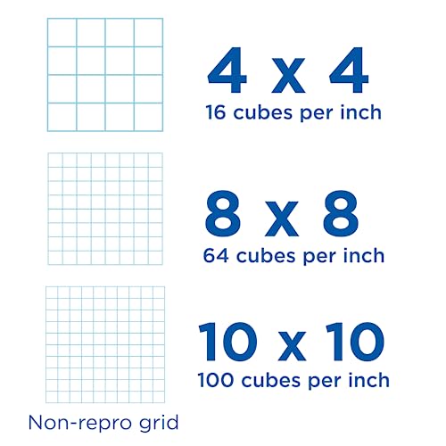 ALVIN Cross Section Graph Paper Pad 50 Sheets 17" x 22" Model 1422-12 Acid-Free Blue Grid Paper for Drafting 4 x 4 Inches Grid - 50 Sheet 17 x 22 Inches