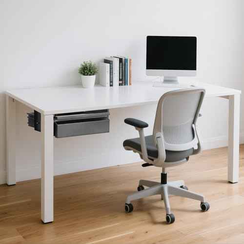 Under Desk Drawer 15.7" x 11.8" x 4.3", Under Desk Pull Out Drawer 4.3¡± & 7.5¡± Optional Bracket Height, Storage Organizer for Workbench with Drawers