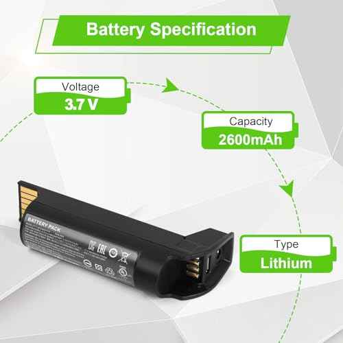 2600mAh Replacement Battery for Zebra DS22 DS2278 CR2278 Series Barcode Scanner ? Li-ion Battery for DS2278-SR DS2278-HC DS2278-ER Wireless Scanners