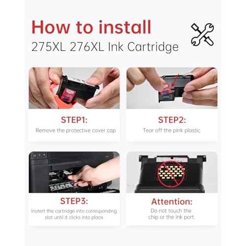 Ink 275 and 276 Replacement for Canon 275 and 276 Ink Cartridges Cannon Ink 275 276 275XL 276XL for Canon Pixma TS3722 TR4720 TR4700 TS3700 TS3522 TR4722 Printer Ink 275 Combo Pack