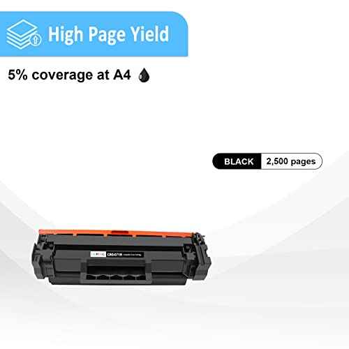 071H CRG071H Black Toner Cartridge Replacement for Canon 071 071H Toner for Canon Imageclass LBP122dw LBP122 LBP120 MF270 MF273dw MF272dw MF275dw Printer High Capacity (1-Pack)