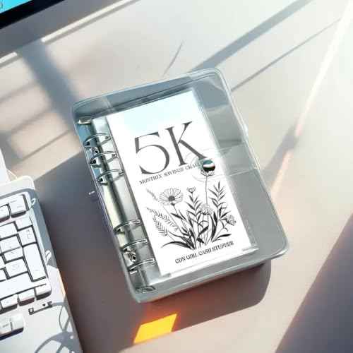 12-Month 200 Envelopes Money Saving Challenge Binder, 10k Dollars Money Saving Challenge Book, Loose Leaf Savings Book Challenge Envelope Savings Book (10K)