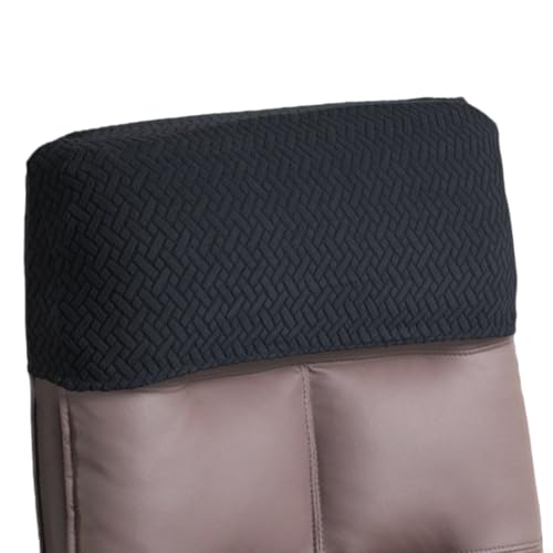 NEUORTBURG Black Headrest Cover for Office Chairs Jacquard, Set of 1