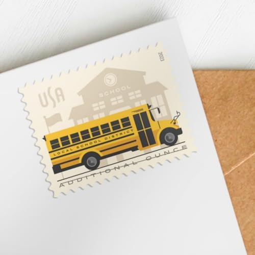 United States Postal Service School Bus Additional Ounce Postage Stamps - 20 Sheet