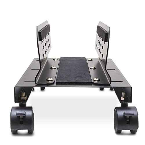 Syba Slim Computer PC or UPS Metal Floor Stand with Adjustable Width and Locking Caster Wheels