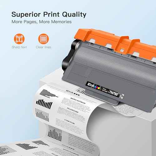 E-Z Ink Compatible Toner Cartridge Replacement for Brother TN750 TN-750 TN720 TN-720 to Use with HL-5450DN HL-5470DW HL-6180DW MFC-8710DW MFC-8910DW MFC-8950DW (Black, High Yield, 2-Pack)