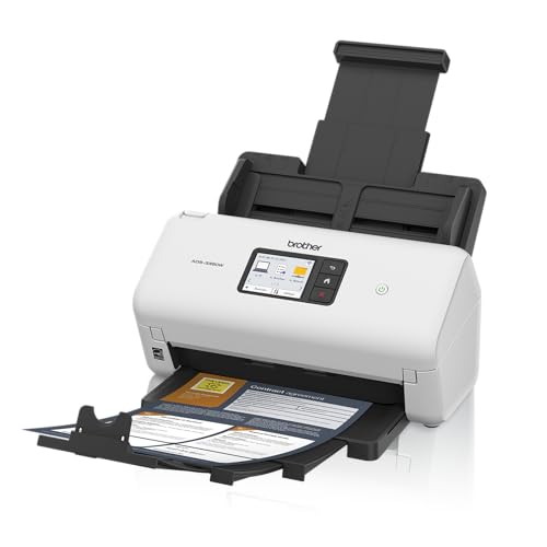 Brother ADS-3350W Wireless Desktop Scanner with Touchscreen, 40ppm