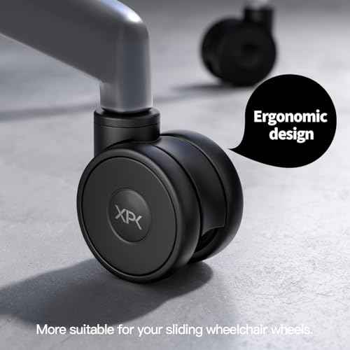 Office Chair Wheels Heavy Duty Roller Type Double Wheel 5-Piece Set Suitable for Ceramic Tile and Hardwood Flooring Universal Wheels