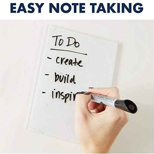 Quartet Glass Desktop Notepad, 9" x 6", Whiteboard, Dry Erase Surface, Marble/White,2 Pack (GDP96)