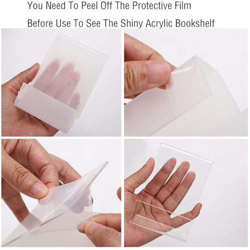 10-Pack Clear Acrylic Book & Display Stands for Books Photos Artworks CDs