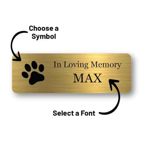Custom Engraved Name Plates with Adhesive, Made in The USA, Personalized Pet Urn, Memorial Plaque, Picture Frame, Art Tag, Flag case (Gold Plate/Black Text, 1x3 Inch)