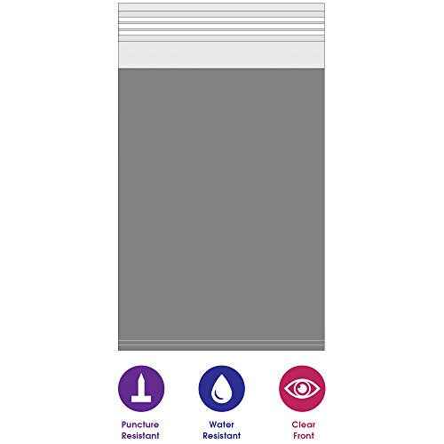 BOX USA Clear View Poly Mailer Envelopes, 9' x 12', Clear/White, Self Seal, Waterproof and Puncture Resistant, for Packing, Mailing, and Shipping Catalogs and Brochures, Pack of 100