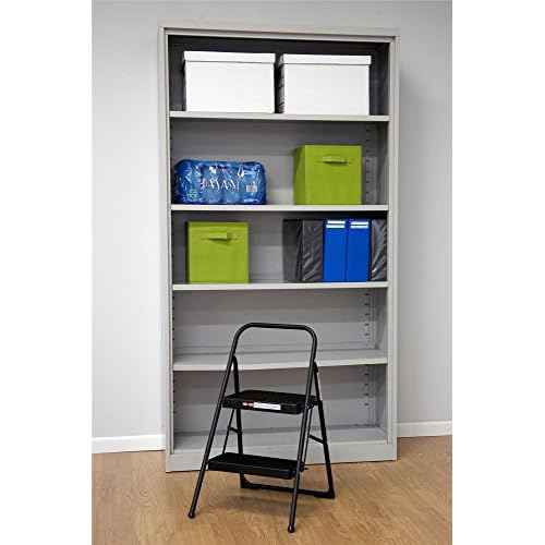 Cosco Lightweight Two Step House Step Stool for Easy Reaching and Cleaning - Non-Marring Leg Tips, Slip Resistant Steps, Stable Rear Leg Support
