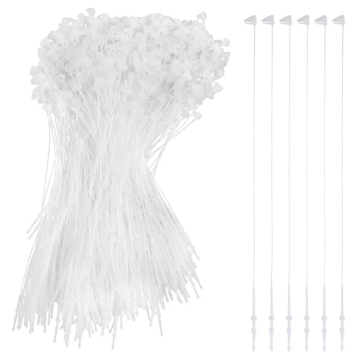 2000 pcs Hang Tag Fasteners - 5 inch Clear Plastic Loop Locks for Clothing & Accessories