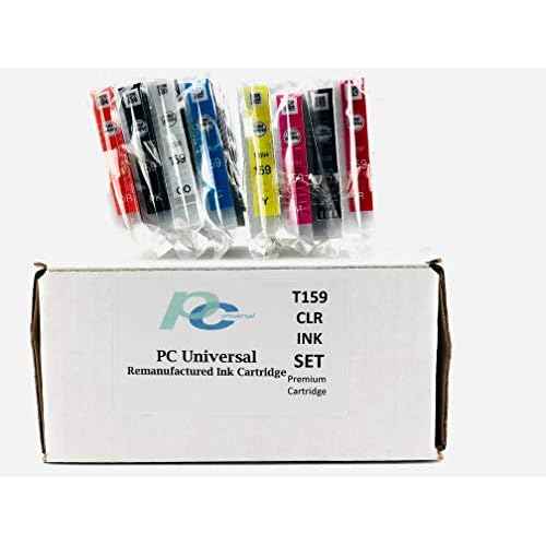 Remanufactured Ink Cartridges Replacement for Epson 159 Cartridge Set(8 pcs),Guaranteed OEM Quality