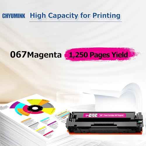 067 Magenta Toner Cartridge 067H Ink Cartridge Replacement for Canon CRG067 CRG-067H Toner for ImageCLASS MF656Cdw MF654Cdw
