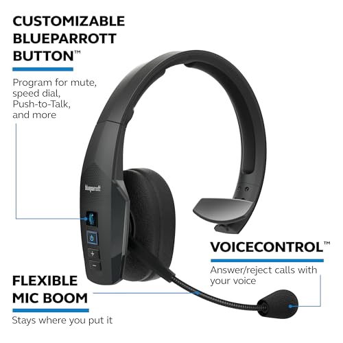BlueParrott B450-XT Bluetooth Headset with Noise Cancellation & Extended Range