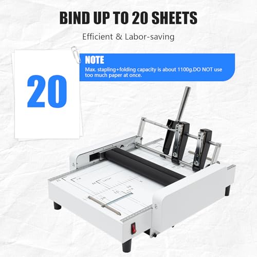 TOWIUOA A3 Paper Folding & Binding Machine - Automatic Booklet Maker with Stapler, 11.7x16.5"