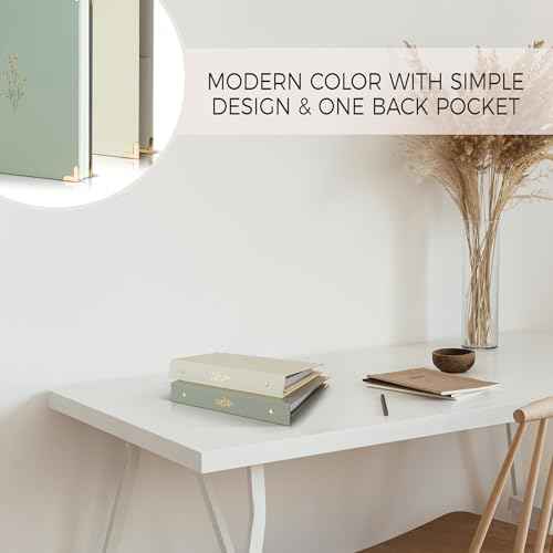 Aesthetic 6 Ring A5 Binder Set of 2 - The Perfect Small 0.75 Inch Planner Binder for Journaling or Collections - Refillable Notebook Holder with Pocket