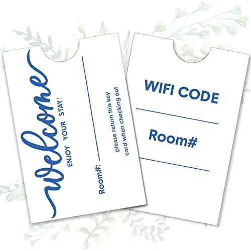 Outus 1000 Pcs Hotel Key Card Envelope Key Card Holder Sleeves Keycard Envelope Sleeve Enjoy Your Stay Keycard Cover for Hotel, 2.4 x 3.5 Inch
