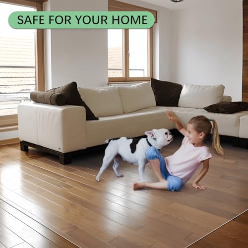 Kuyal Clear Chair Mat, Hard Floor Use, 4.75'¡¿7' Transparent Office Home Floor Protector mat Chairmats (57" X 84" Rectangle)