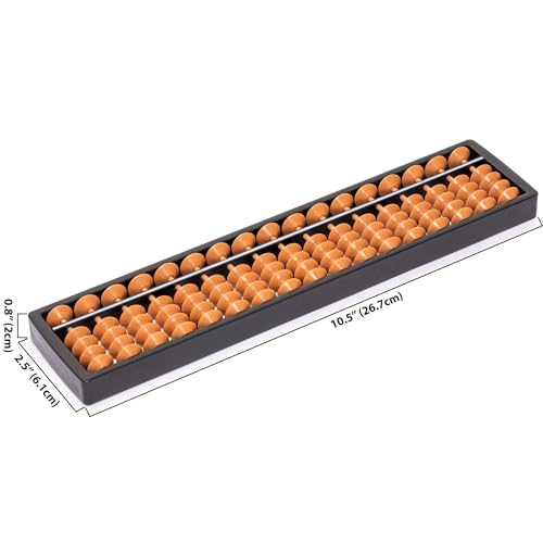 Yellow Mountain Imports 10.5 inch Standard Soroban Abacus - 17 Columns, Classic Montessori Math Tool