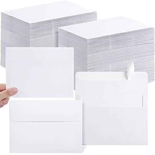 Fainne A6 Envelopes 4x6 White Envelopes for 4x6 Cards, Photos, Invitations, Wedding, Graduation, Birthday, Bridal Shower, Announcements, Baby Shower (400 Pcs)