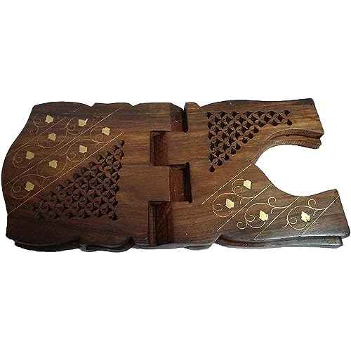 Wooden Handmade Quran Geeta Bible Holder Support Stand Reading Book Holder Display Folding Religious Prayer Stand Wooden Holy Book Stand Medium Size 15 Inches Large Big Size