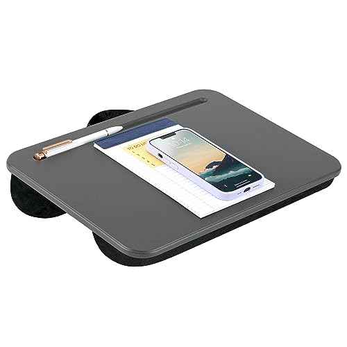 LAPGEAR Compact Lap Desk - Fits up to 15 Inch Laptops - Charcoal - Style No. 43105