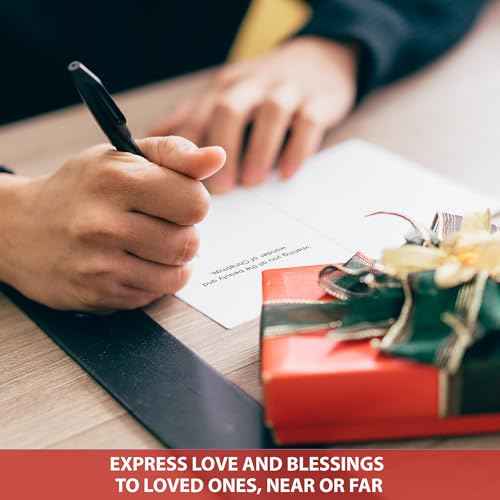AUDREE Christmas Cards With Envelopes & Matching Stickers (20 Pack 4"x6") - Assortment Boxed Holiday Cards - Thoughtful Gift Idea for Friends and Family - Perfect for Happy Holidays Card, Xmas Card