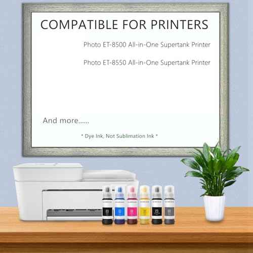 T552 Refill Ink Bottles Compatible with Epsn 552 Ink Refill Bottles Use for EcoTank Photo ET-8550 ET-8500 Printer£¨PB C M Y GY BK 6 Color Cyan/Magenta/Yellow/Photo Black/Gray Ink Bottles