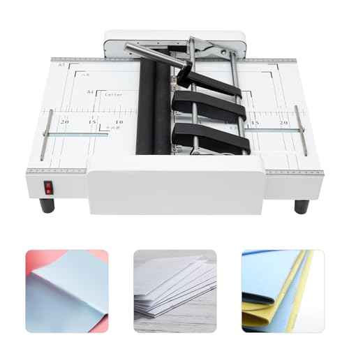 Automatic Booklet Maker Machine, Max 11.7" ¡¿ 16.5" Paper Folding and Binding Machine A3 Booklet Stapler Maker Paper Folding Machine Book Stapler Visible Panel for Homes, Schools, Offices