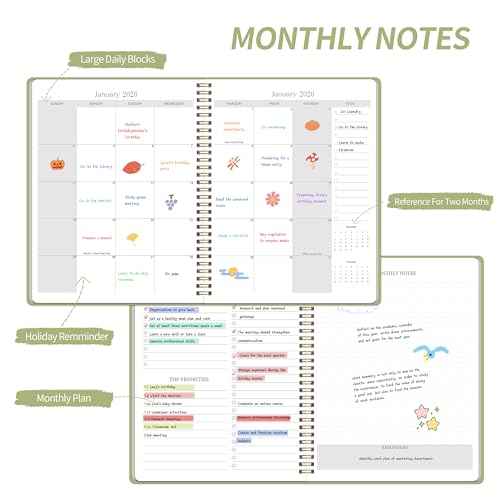 Monthly Planner 2025-2027 - 2 Year Monthly Planner Calendar 2025-2027, July 2025 - June 2027, 7.3" * 9.5", 24 Months Calendar Planner with Waterproof Cover£¦Spiral Bound, for Office, School Home Planning - Green