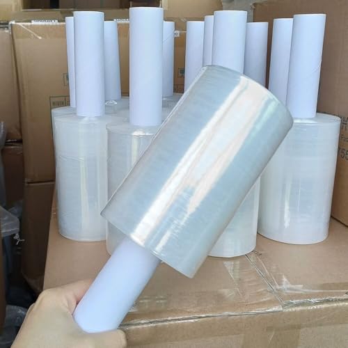 6'' Clear Stretch Wrap Roll 1000' for Moving & Shipping - Jack&Sunny