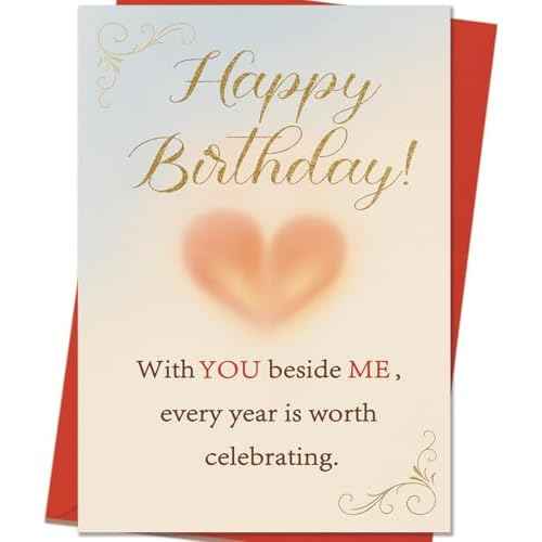 Romantic Birthday Cards Gifts for Husband Wife Boyfriend Girlfriend Couple, Funny Birthday Decoration for Men Women Him Her