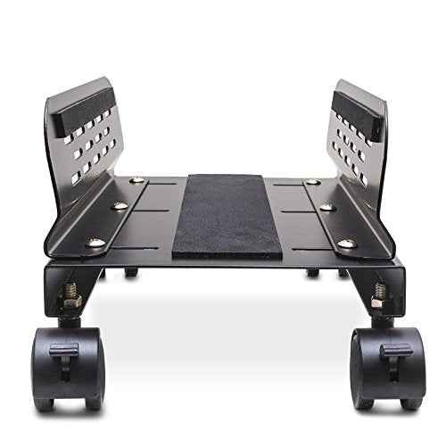 Syba Slim Computer PC or UPS Metal Floor Stand with Adjustable Width and Locking Caster Wheels