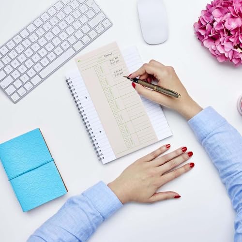 500PCS Time Cards for Employees Weekly, 2 Sided Time Sheets, 3-3/8" x 8-1/4", Green/Red